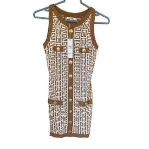 Immodel by HWA minidress size L NWT gold